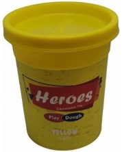 Натурален моделин в кутийка Heroes Play Dough - Жълт -1