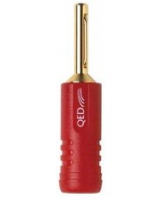 Накрайник за кабел QED - Banana 4 mm, червен -1