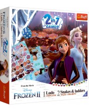 Настолна игра 2 в 1 Frozen II (Ludo/Snakes and Ladders) - детска -1