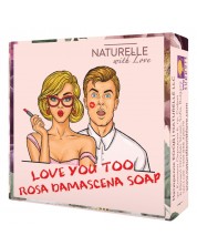 Naturelle with Love Ръчно изработен козметичен сапун за ръце, с Роза Дамасцена, 70 g -1
