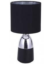Настолна лампа ADS - керамична, черна/сребриста -1