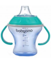 Неразливаща чаша с мек накрайник Babyono - 180 ml, тюркоаз
