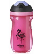 Неразливаща се термочаша Tommee Tippee - 260 ml, розово фламинго