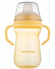 Неразливаща се чаша Canpol - 250  ml, жълта -1