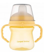 Неразливаща се чаша Canpol - 150  ml, жълта -1