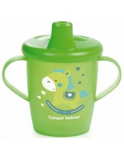 Неразливаща се чаша с твърд накрайник Canpol - Toys, 250 ml, зелена