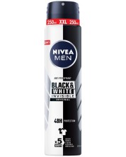 Nivea Men Спрей дезодорант Black & White, Original, 250 ml -1