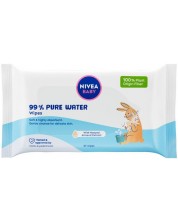 Nivea Baby Мокри кърпички с лек лосион 99% Pure Water, 57 броя -1