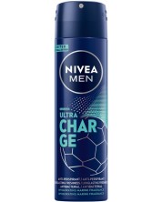 Nivea Men Спрей дезодорант Ultra Charge, 150 ml -1