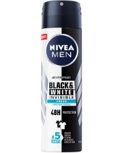 Nivea Men Спрей дезодорант Black & White, Invisible Fresh, 150 ml
