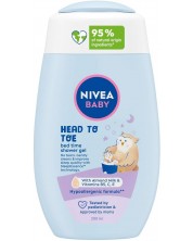 Nivea Baby Душ гел за коса и тяло Bed Time, 200 ml