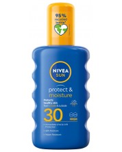 Nivea Sun Слънцезащитен спрей Protect & Mоisture, SPF 30, 200 ml