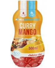Curry Mango Нискокалоричен сос, 500 ml, AllNutrition