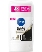 Nivea Стик против изпотяване Black & White, Silky Smooth, 50 ml -1