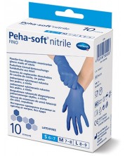 Peha-soft nitrile fino Нитрилни ръкавици, размер S, 10 броя, Hartmann -1
