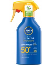 Nivea Sun Слънцезащитен спрей Protect & Moisture, SPF 50+, 270 ml -1