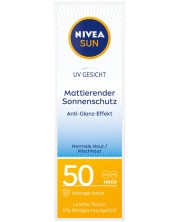 Nivea Sun Слънцезащитен крем за лице Shine Control, SPF50, 50 ml