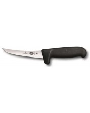 Нож за обезкостяване с извито острие Victorinox - Fibrox, 12 cm, черен -1