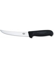 Нож за обезкостяване с извито острие Victorinox - Fibrox, 15 cm, черен -1