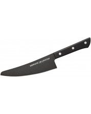 Нож на главния готвач Samura - Shadow, 16.6 cm, черно незалепващо покритие