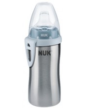 Шише със силиконов накрайник Nuk - Active Cup, с термоефект, 215 ml, синьо -1