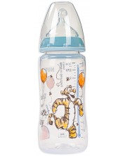 Шише Nuk First Choice - Disney, TC, със силиконов биберон, 300 ml, Синьо/Тигър с балон -1