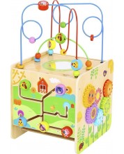 Образователна играчка Tooky toy - Голям дидактически куб, ферма