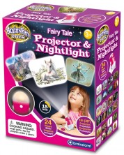 Образователна играчка Brainstorm - Проектор и нощна лампа, приказни герои -1