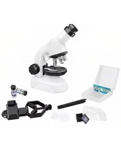 Образователен комплект Guga STEAM - Детски микроскоп, бял