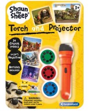 Образователна играчка Brainstorm - Фенерче с прожектор, Овчицата Шон -1
