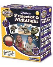 Образователна играчка Brainstorm - Проектор и нощна лампа, динозавър -1