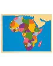 Образователен Монтесори пъзел Smart Baby - Карта на Африка -1