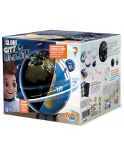 Образователна играчка Buki France - Светещ въртящ се глобус 2 в 1, 20 cm -1