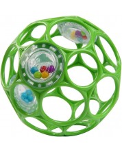 Бебешка дрънкалка Oball - Топка, зелена -1