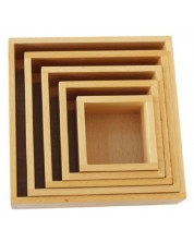 Образователен комплект Smart Baby - Дървени кутии за вгнездяване, 5 броя -1