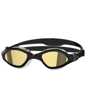 Очила за плуване Zoggs - Tiger LSR+ Titanium, черни/златисти -1