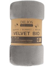 Одеяло Dilios - Velvet Bio, 130 x 170 cm, сиво