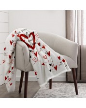 Одеяло с шерпа Aglika - Hearts, 140 х 190 cm -1