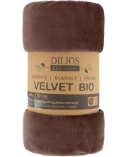Одеяло Dilios - Velvet Bio, 130 x 170 cm, кафяво
