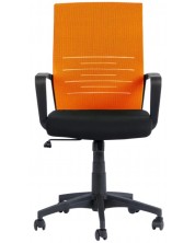 Офис стол Carmen - 7041, черен/оранжев -1