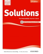 Solutions Pre-Intermediate Teacher's Book & CD-ROM Pack (2nd Revised Edition) / Английски език - ниво A2: Книга за учителя и CD-ROM -1