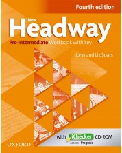 New Headway 4E Pre-Intermediate Workbook with Key + CD / Английски език - ниво Pre-Intermediate: Учебна тетрадка с отговори + CD -1