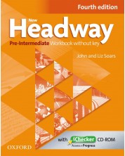 New Headway 4E Pre-Intermediate Workbook without Key + CD / Английски език - ниво Pre-Intermediate: Учебна тетрадка без отговори + CD -1