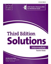 Solutions Intermediate Teacher's Book and Resource Disk Pack (3rd Edition) / Английски език - ниво B1: Книга за учителя с материали -1