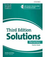 Solutions Elementary Teacher's Book and Resource Disk Pack (3rd Edition) / Английски език - ниво A1: Книга за учителя с материали -1