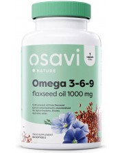 Omega 3-6-9 Flaxseed Oil, 1000 mg, 60 гел капсули, Osavi