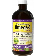 Omega-3 Liquid + Vitamin D3 & А, 470 ml, Webber Naturals