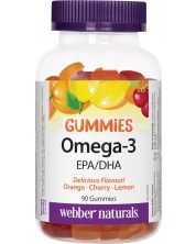 Omega 3 Gummies, 90 таблетки, Webber Naturals