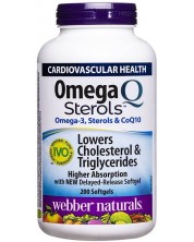 Omega Q Sterols, 200 софтгел капсули, Webber Naturals