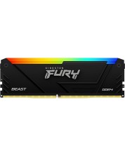 Оперативна памет Kingston - FURY Beast RGB, 16GB, DDR4, 3200MHz